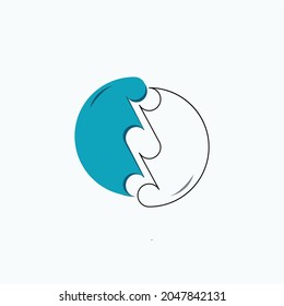 Illustration vector graphic of the template logo design circle puzzle. Perfect your logo aplication and etc.