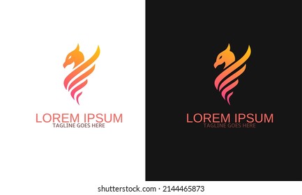 Illustration vector graphic of template logo Phoenix bird shape fire