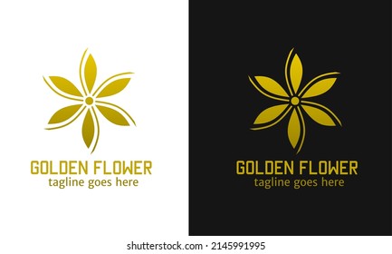Illustration vector graphic of template logo golden flower perfect for luxury
