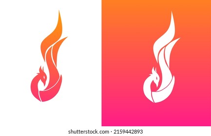 Illustration vector graphic of template logo Phoenix shape flames