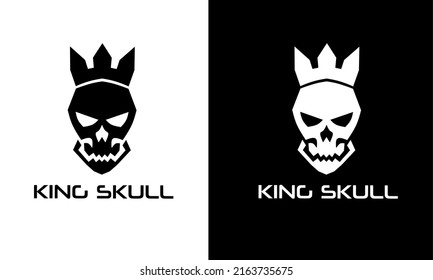 Illustration vector graphic of template logo head skulls used crown perfect for king skulls concept logo