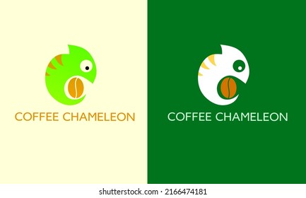 Illustration vector graphic of template logo coffee chameleon