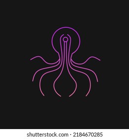 Illustration vector graphic of template logo icon octopus heads bulbs