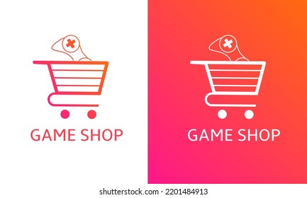 Illustration vector graphic of template logo cart with joystick game perfect for game shop