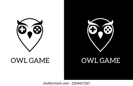 Illustration vector graphic of template logo owl game