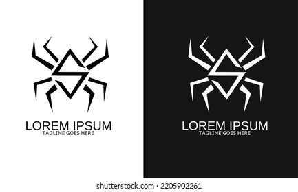 Illustration vector graphic of template logo letters S shape spider perfect for identity business