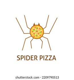 Illustration vector graphic of template logo cartoon pizza spider