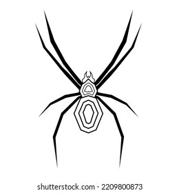 Ilustración vectorial gráfico del logotipo de plantilla araña geométrica abstracta