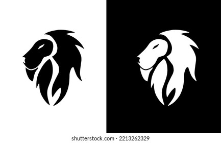 Ilustración vectorial gráfico del logotipo de la plantilla simple cabeza león