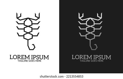 Illustration vector graphic of template logo scorpion minimalist