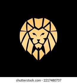 Illustration vector graphic of template logo geometric lion head luxury