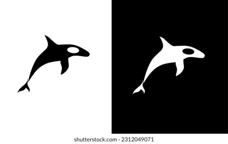Illustration vector graphic of template logo orca whale