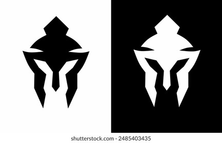 illustration vector graphic of template logo design gladiator helmet
