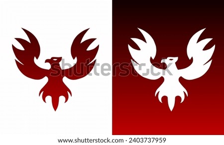 illustration vector graphic of template logo symbol design red Phoenix bird