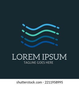 Illustration vector graphic of template logotype abstract wave