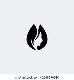 Illustration vector graphic template of negative space logo