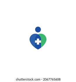 Illustration vector graphic template of people health logo