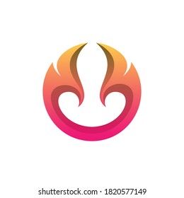 Illustration vector graphic template of Phoenix logo