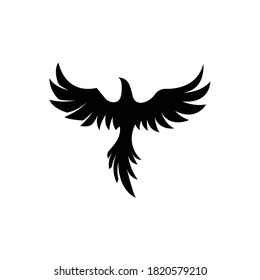 Illustration vector graphic template of phoenix silhouette logo