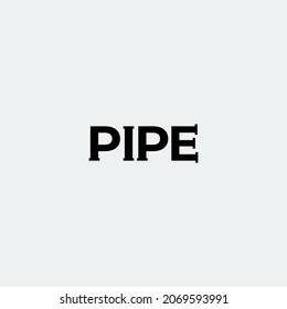 Illustration vector graphic template of pipes letter logo