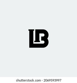 Ilustración de la plantilla gráfica vectorial de los tubos logotipo inicial L o B