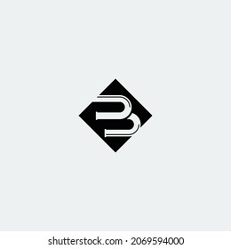 Illustration, Vektorgrafik-Vorlage für Rohrleitungen, erstes B-Logo