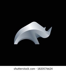Plantilla gráfica vectorial de ilustración del logotipo del rinoceronte