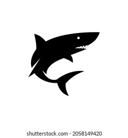 Illustration vector graphic template of shark silhouette logo