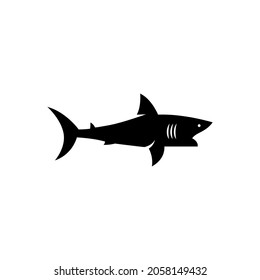 Illustration vector graphic template of shark silhouette logo