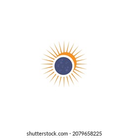 Plantilla gráfica vectorial de ilustración del logotipo del sol