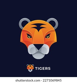 Illustration vector graphic template of Tiger logo
