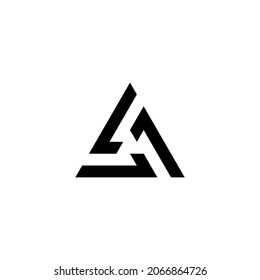 Illustration vector graphic template of triangle monogram logo