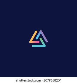 Illustration vector graphic template of triangle logo