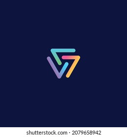 Illustration vector graphic template of triangle logo