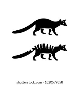 Ilustración de la plantilla gráfica vectorial del logotipo de la silueta de comadreja