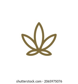 Illustration vector graphic template of weed logo