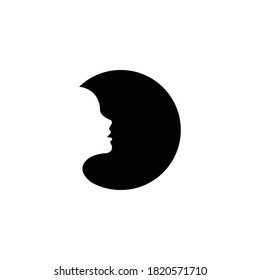 Illustration Vector Graphic Template Of Woman Negative Space Logo