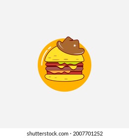 ilustración vectorial gráfico de TEXAS BURGER bueno para el logotipo alimento y restaurante