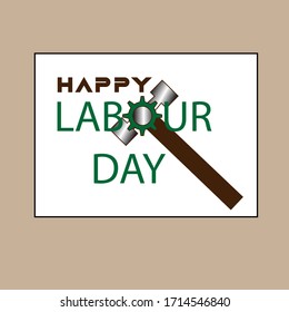 illustration vector graphic text " happy labour day " for celelbrate labour day that be held on MAY 01 every year