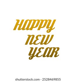 illustration vector graphic of text writing happy new year