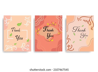 Illustration vector graphic of Thank you card bundles. suitable for thanksgiving day, business cards, social media posts, etc.