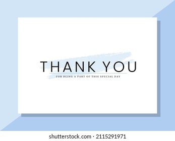 Illustration vector graphic of thank you card minimalist fit for business and trade