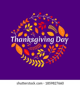 illustration vector graphic of thanksgiving day. Autumn greeting