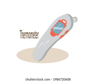Illustration vector graphic of thermometer.  Good for Introduction of medical devices for children's magazines and so on.