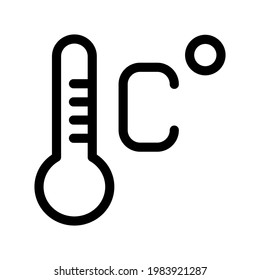 Ilustración Gráfico vectorial del icono del termómetro