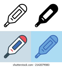 Gráfico vectorial de ilustración del icono del termómetro. Perfecto para la interfaz de usuario, nueva aplicación, etc