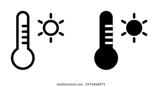 Illustration Vector graphic of thermometer icon. Fit for temperature, season, measure etc.