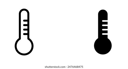 Ilustración Vector gráfico del ícono del termómetro. Apto para la temperatura, estación, medida, etc.