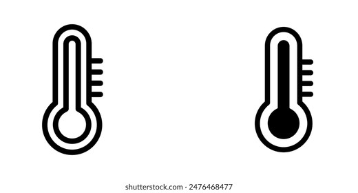 Illustration Vector graphic of thermometer icon. Fit for temperature, season, measure etc.