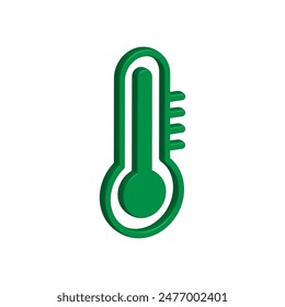 Ilustración Vector gráfico del ícono del termómetro. Apto para la temperatura, estación, medida, etc.